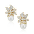 DAVID MORRIS CULTURED PEARL AND DIAMOND EARRINGS - Auktionspreise