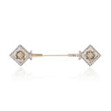 CULTURED PEARL AND DIAMOND JABOT PIN - photo 3
