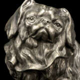 TWO SILVERED-METAL MODELS OF PEKINESE DOGS - фото 6
