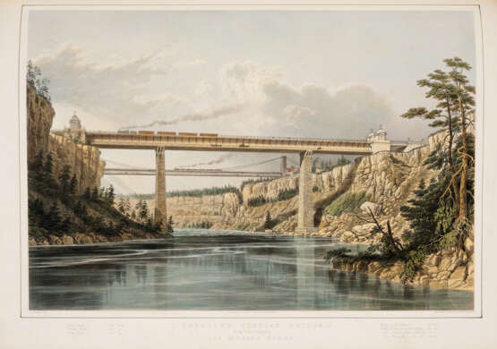 Construction of the Great Victoria Bridge in Canada - photo 1