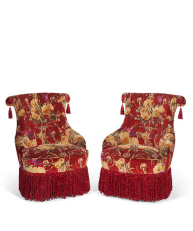 A PAIR OF 19TH CENTURY FRENCH SLIPPER CHAIRS - Foto 1