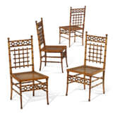 A SET OF FOUR AMERICAN FAUX BAMBOO MAPLE SIDE CHAIRS - photo 1