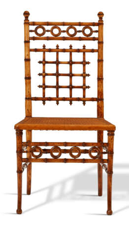 A SET OF FOUR AMERICAN FAUX BAMBOO MAPLE SIDE CHAIRS - photo 2