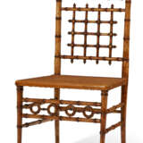 A SET OF FOUR AMERICAN FAUX BAMBOO MAPLE SIDE CHAIRS - фото 4