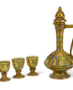 Эстетизм. A LOBMEYR ENAMELED AND GILT GLASS DRINKING SET
