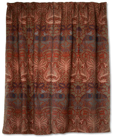 THREE PAIRS OF ENGLISH WOOL DOUBLECLOTH CURTAINS, 'PEACOCK & DRAGON' - фото 2