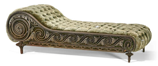 A WROUGHT-IRON AND STEEL DAYBED - фото 1