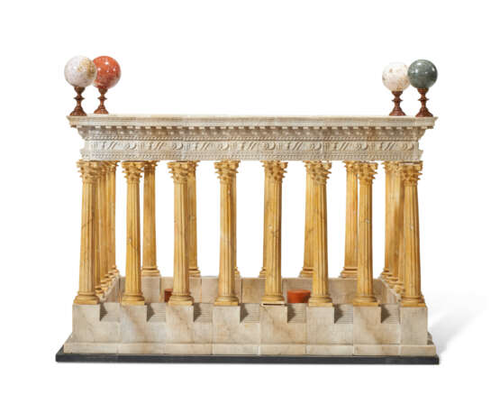 AN ITALIAN MARBLE MODEL OF A TEMPLE - фото 1
