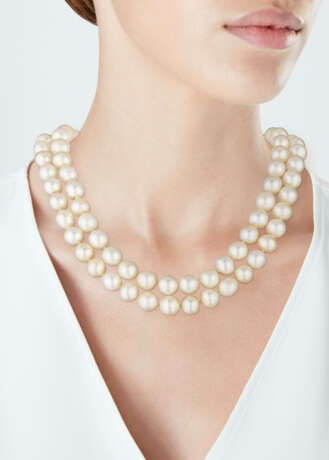 CARTIER ART DECO NATURAL PEARL, CULTURED PEARL AND DIAMOND NECKLACE - photo 2