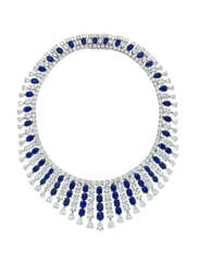 VAN CLEEF &amp; ARPELS SAPPHIRE AND DIAMOND &#39;WATERFALL&#39; NECKLACE