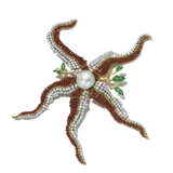 AN ICONIC SALVADOR DAL&#205; `&#201;TOILE DE MER` CULTURED PEARL, RUBY, DIAMOND AND EMERALD BROOCH - photo 8
