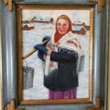 girl picture, Ölgemälde „Painting Ukrainian girl“, Sperrholz, Ölfarbe, Klassizismus, Porträt, Italien, 1999 - Foto 1