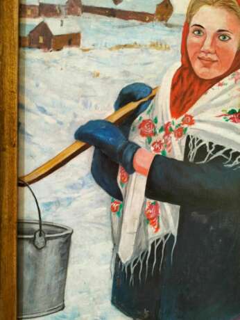 girl picture, Ölgemälde „Painting Ukrainian girl“, Sperrholz, Ölfarbe, Klassizismus, Porträt, Italien, 1999 - Foto 5