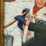 girl picture, Ölgemälde „Painting Ukrainian girl“, Sperrholz, Ölfarbe, Klassizismus, Porträt, Italien, 1999 - Foto 5