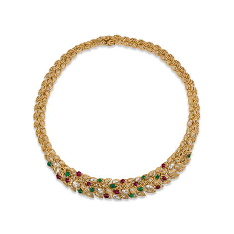 VAN CLEEF & ARPELS RUBY, EMERALD AND DIAMOND NECKLACE - Foto 1