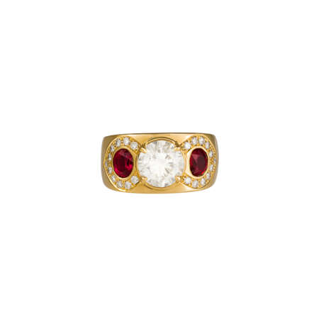 DIAMOND AND RUBY RING - photo 1