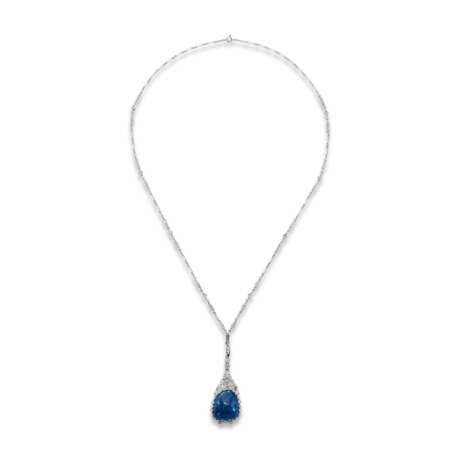 SAPPHIRE AND DIAMOND PENDANT - Foto 1