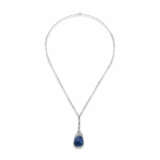 SAPPHIRE AND DIAMOND PENDANT - Foto 1