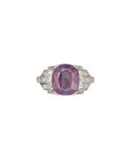 Alexandrite. ALEXANDRITE AND DIAMOND RING