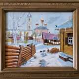 Picture "Russia" in a frame. Plywood Oil paint Realism realism Italy 1985 - photo 1