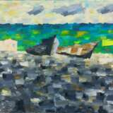 Чёрный песок Холст на подрамнике Масляная живопись Импрессионизм Морской пейзаж минск 2023 г. - фото 1
