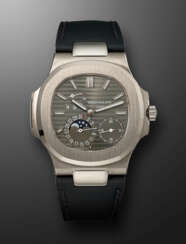 PATEK PHILIPPE, WHITE GOLD 'NAUTILUS' WITH MOON PHASES, REF. 5712G-001