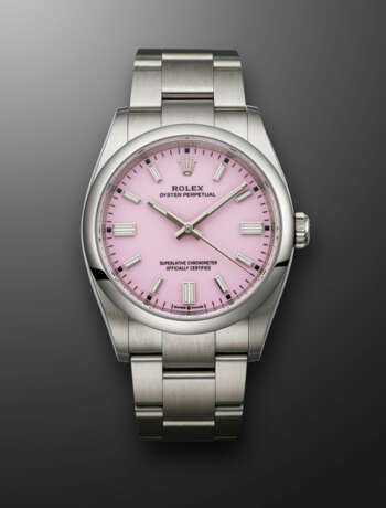 ROLEX, STAINLESS STEEL 'OYSTER PERPETUAL' WITH PINK DIAL, REF. 126000 - фото 1