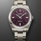 ROLEX, STAINLESS STEEL 'OYSTER PERPETUAL' WITH PURPLE DIAL, REF. 114300 - фото 1