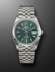 ROLEX, STAINLESS STEEL 'DATEJUST' WITH GREEN DIAL, REF. 126200
