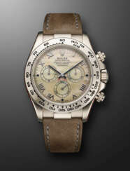 ROLEX, WHITE GOLD CHRONOGRAPH 'DAYTONA BEACH' WITH YELLOW MOTHER-OF-PEARL DIAL, REF. 116519