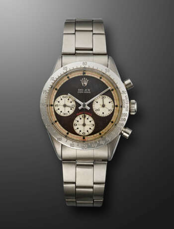 ROLEX, STAINLESS STEEL CHRONOGRAPH 'DAYTONA' WITH PAUL NEWMAN DIAL, REF. 6239 - фото 1