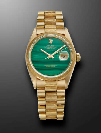 ROLEX, YELLOW GOLD 'DATEJUST' WITH MALACHITE DIAL, REF. 16078 - фото 1