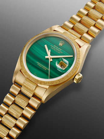 ROLEX, YELLOW GOLD 'DATEJUST' WITH MALACHITE DIAL, REF. 16078 - фото 2