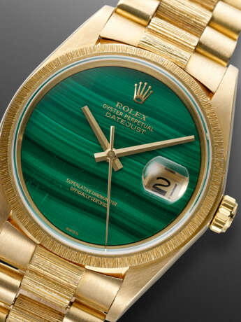 ROLEX, YELLOW GOLD 'DATEJUST' WITH MALACHITE DIAL, REF. 16078 - фото 4