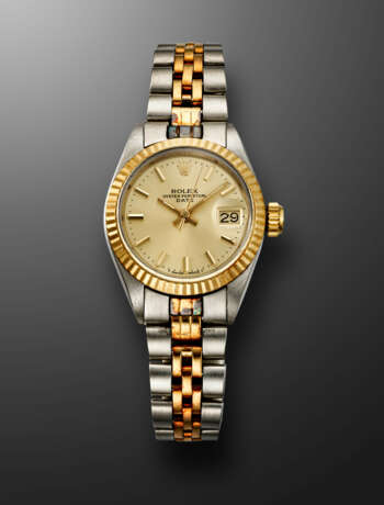 ROLEX, STAINLESS STEEL AND YELLOW GOLD 'OYSTER PERPETUAL DATE', REF. 6917 - фото 1