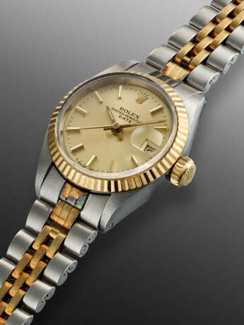 ROLEX, STAINLESS STEEL AND YELLOW GOLD 'OYSTER PERPETUAL DATE', REF. 6917 - фото 2