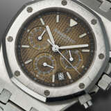 AUDEMARS PIGUET, STAINLESS STEEL CHRONOGRAPH 'ROYAL OAK' WITH TROPICAL DIAL, REF. 25860ST - Foto 4