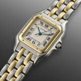 CARTIER, STAINLESS STEEL AND YELLOW GOLD 'PANTHERE', REF. 1100 - photo 3