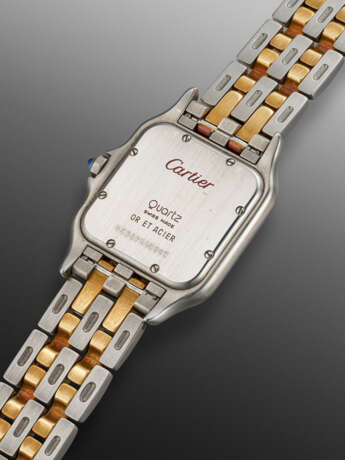 CARTIER, STAINLESS STEEL AND YELLOW GOLD 'PANTHERE', REF. 1100 - photo 4