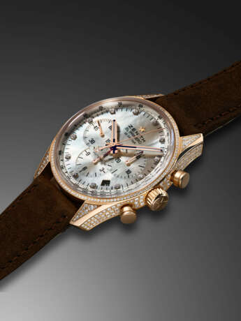 ZENITH, PINK GOLD AND DIAMOND-SET CHRONOGRAPH 'EL PRIMERO' WITH MOTHER-OF-PEARL DIAL, REF. 22.2151.400 - photo 4