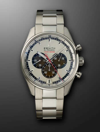 ZENITH, LIMITED EDITION STAINLESS STEEL CHRONOGRAPH 'JEAN-LOUIS ETIENNE EL PRIMERO', REF. 03.2043.4052/01, NO. 239/500 - фото 1