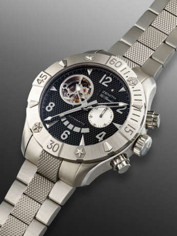 ZENITH, STAINLESS STEEL CHRONOGRAPH 'EL PRIMERO DEFY CLASSIC OPEN' WITH POWER RESERVE INDICATION, REF. 03.0526.4021 - Foto 2