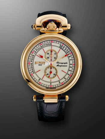 BOVET, PINK GOLD MONOPUSHER CHRONOGRAPH WITH ENAMEL PULSATION DIAL, REF. CP0360 - photo 1