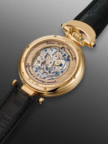 BOVET, PINK GOLD MONOPUSHER CHRONOGRAPH WITH ENAMEL PULSATION DIAL, REF. CP0360 - Foto 3