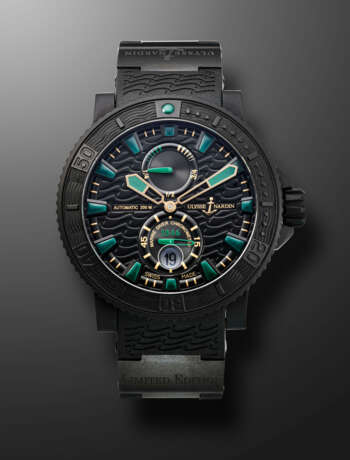 ULYSSE NARDIN, LIMITED EDITION DLC-COATED STAINLESS STEEL 'MARINE DIVER BLACK SEA', REF. 263-92, NO. 159/250 - photo 1