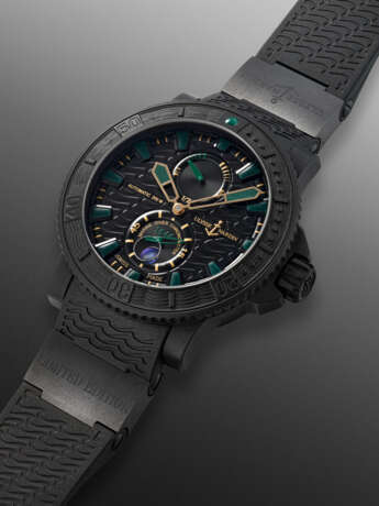 ULYSSE NARDIN, LIMITED EDITION DLC-COATED STAINLESS STEEL 'MARINE DIVER BLACK SEA', REF. 263-92, NO. 159/250 - photo 2