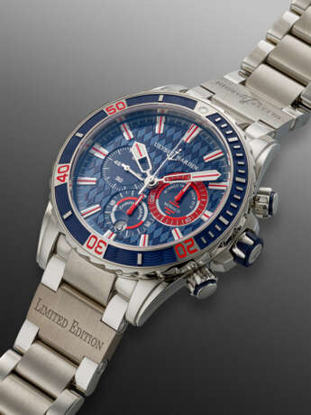 ULYSSE NARDIN, LIMITED EDITION STAINLESS STEEL CHRONOGRAPH 'DIVER MONACO', REF. 1503, NO. 24/100 - photo 2