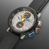 ALAIN SILBERSTEIN, LIMITED EDITION RUBBER COATED STAINLESS STEEL CHRONOGRAPH 'KRONO BAUHAUS', NO. 587/999 - Foto 2