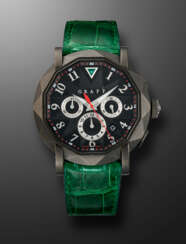 GRAFF, LIMITED EDITION DLC-COATED STAINLESS STEEL 'CHRONOGRAFF', REF. 5500 HV, NO. 091/500