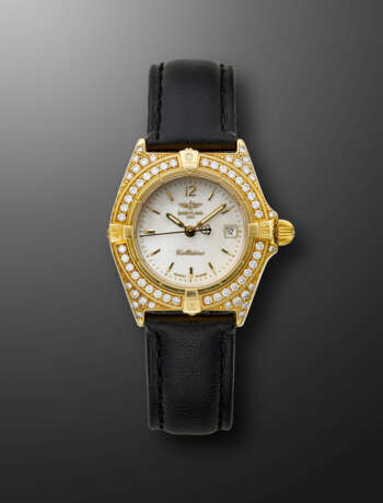 BREITLING, YELLOW GOLD AND DIAMOND-SET 'CALLISTINO' WITH MOTHER-OF-PEARL DIAL, REF. K52043 - фото 1